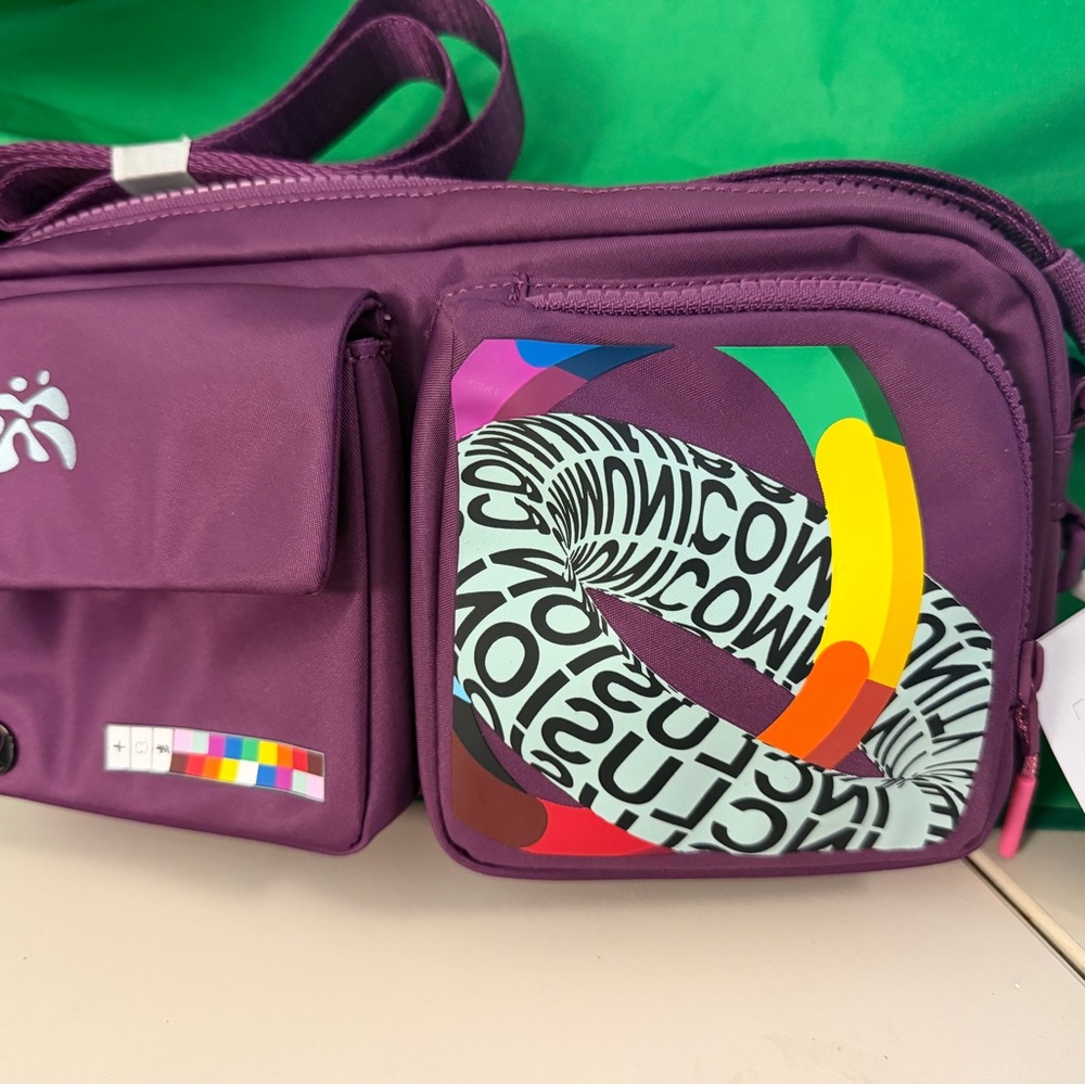 LULULEMON PRIDE & INCLUSION Purple Crossbody Bag with Colorful Design
